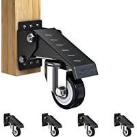GBL - 4 Ruedas para Mesa de Trabajo Banco- 225KG Ruedas Giratorias Retráctil de Transporte para Carritos Muebles Banco…